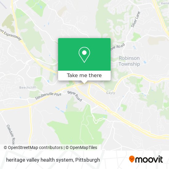 Mapa de heritage valley health system