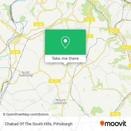 Chabad Of The South Hills map