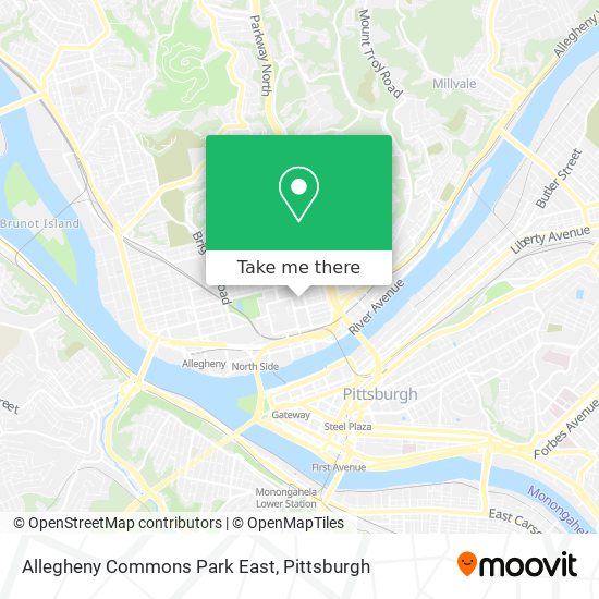 Allegheny Commons Park East map