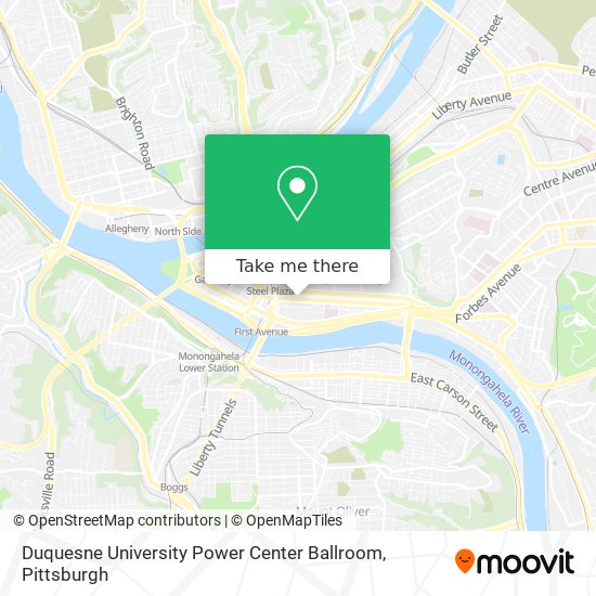Mapa de Duquesne University Power Center Ballroom