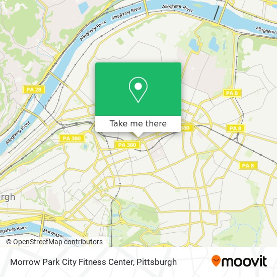 Mapa de Morrow Park City Fitness Center