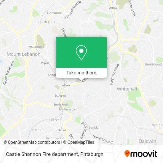 Castle Shannon Fire department map