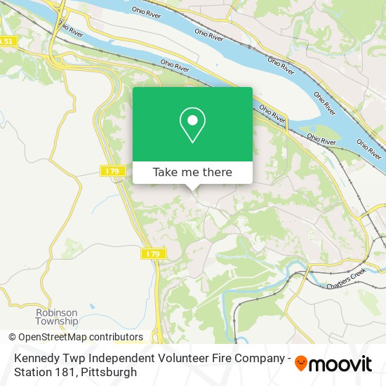 Mapa de Kennedy Twp Independent Volunteer Fire Company - Station 181