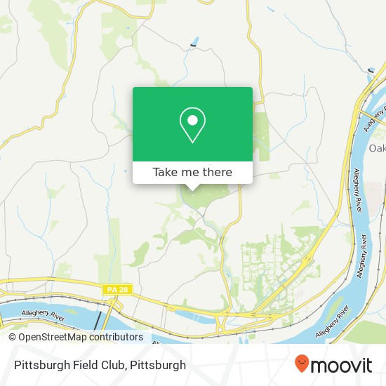 Pittsburgh Field Club map