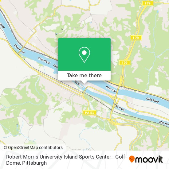 Robert Morris University Island Sports Center - Golf Dome map