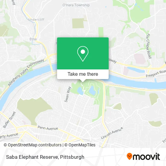 Saba Elephant Reserve map