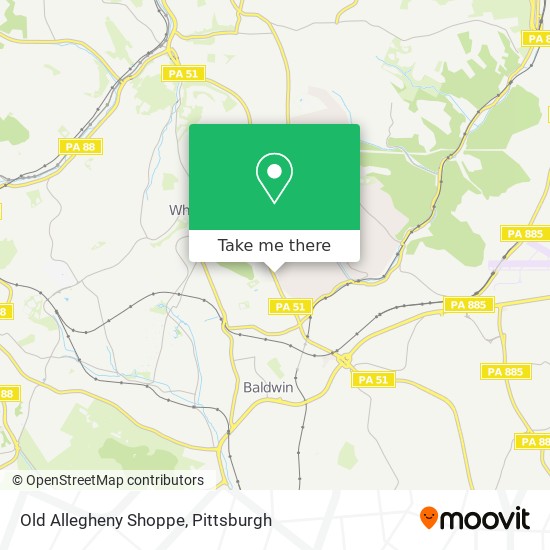 Old Allegheny Shoppe map