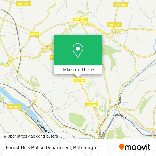 Mapa de Forest Hills Police Department