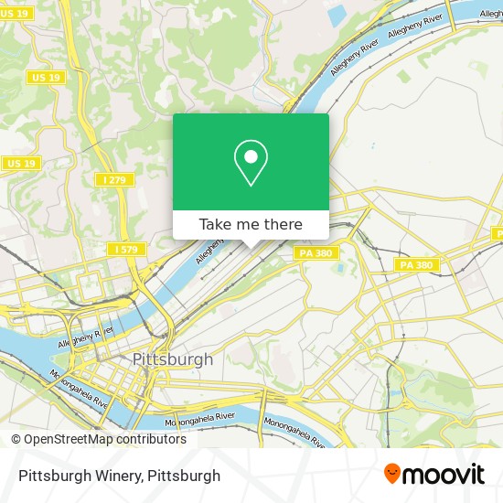 Mapa de Pittsburgh Winery