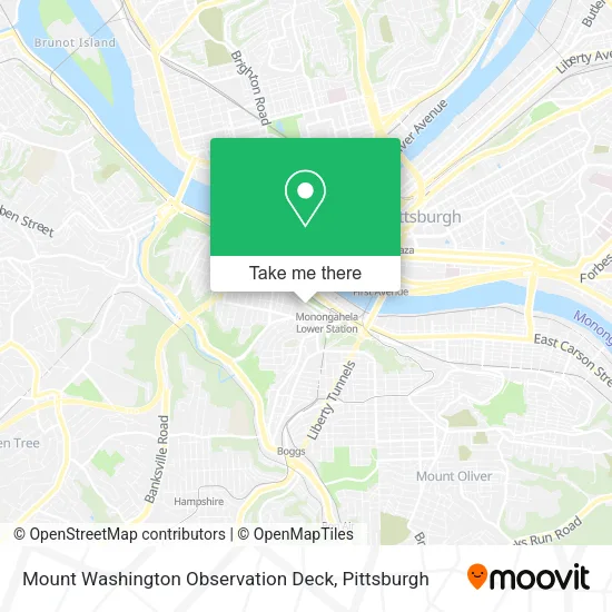Mount Washington Observation Deck map