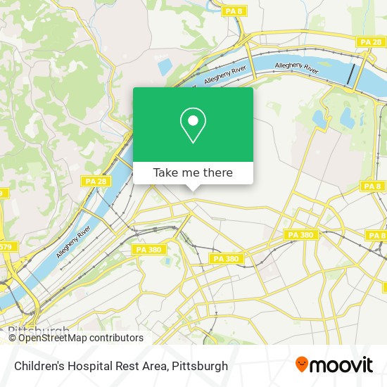 Mapa de Children's Hospital Rest Area