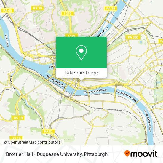 Mapa de Brottier Hall - Duquesne University