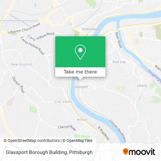 Glassport Borough Building map