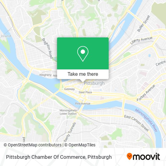 Mapa de Pittsburgh Chamber Of Commerce
