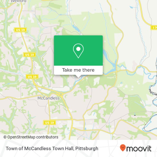 Town of McCandless Town Hall map