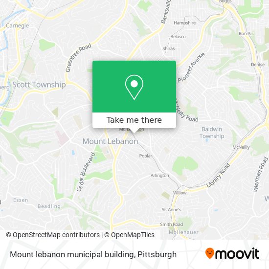 Mapa de Mount lebanon municipal building