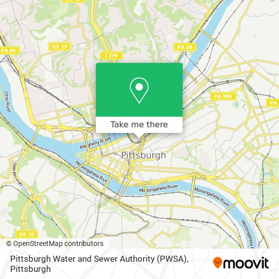 Pittsburgh Water and Sewer Authority (PWSA) map