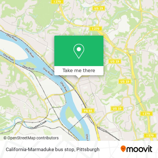 California-Marmaduke bus stop map