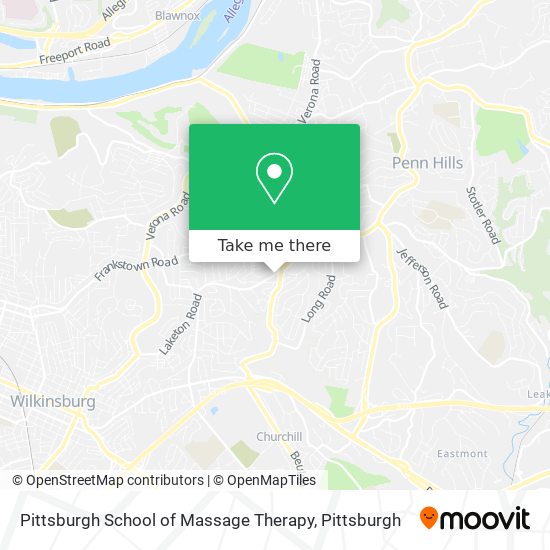 Pittsburgh School of Massage Therapy map