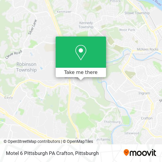 Motel 6 Pittsburgh PA Crafton map