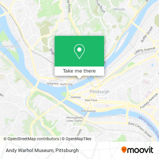 Andy Warhol Museum map