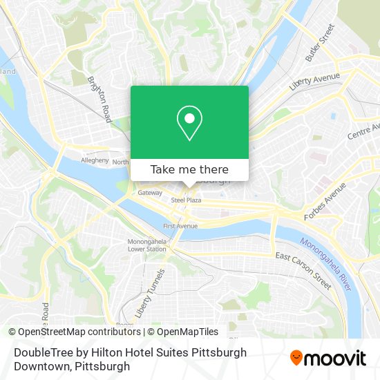 Mapa de DoubleTree by Hilton Hotel Suites Pittsburgh Downtown