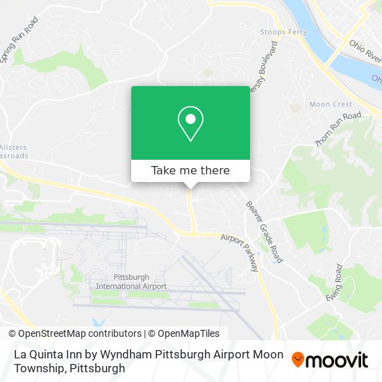 Mapa de La Quinta Inn by Wyndham Pittsburgh Airport Moon Township