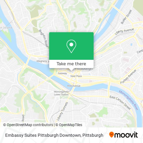 Embassy Suites Pittsburgh Downtown map