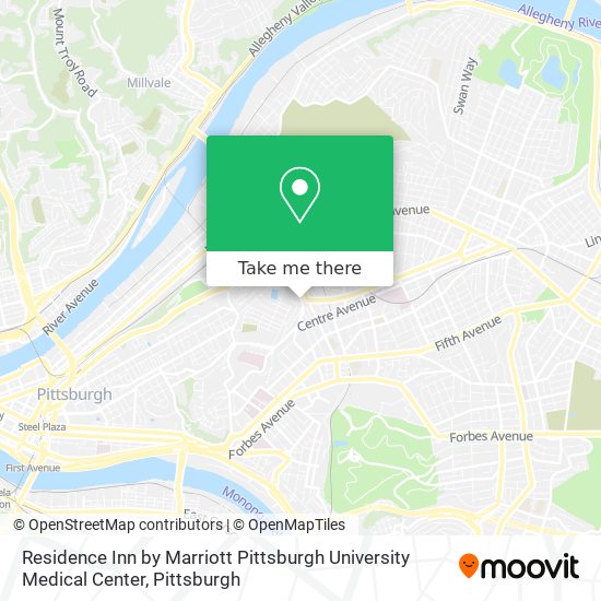 Mapa de Residence Inn by Marriott Pittsburgh University Medical Center