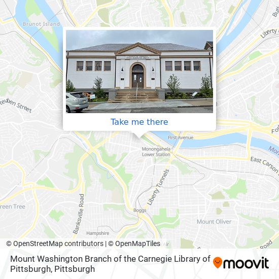 Mount Washington Branch of the Carnegie Library of Pittsburgh map
