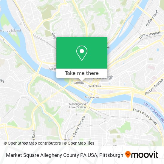 Mapa de Market Square Allegheny County PA USA