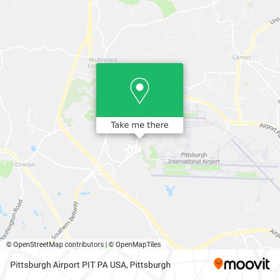 Mapa de Pittsburgh Airport PIT PA USA