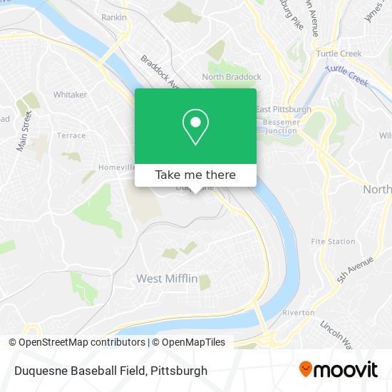 Duquesne Baseball Field map