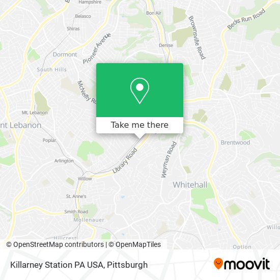 Killarney Station PA USA map