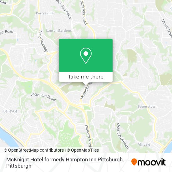 McKnight Hotel formerly Hampton Inn Pittsburgh map