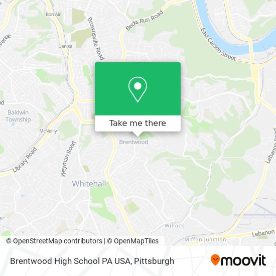 Brentwood High School PA USA map