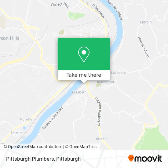 Pittsburgh Plumbers map
