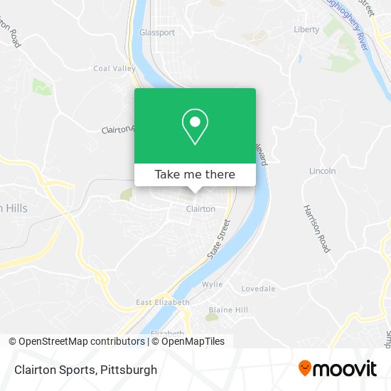 Clairton Sports map