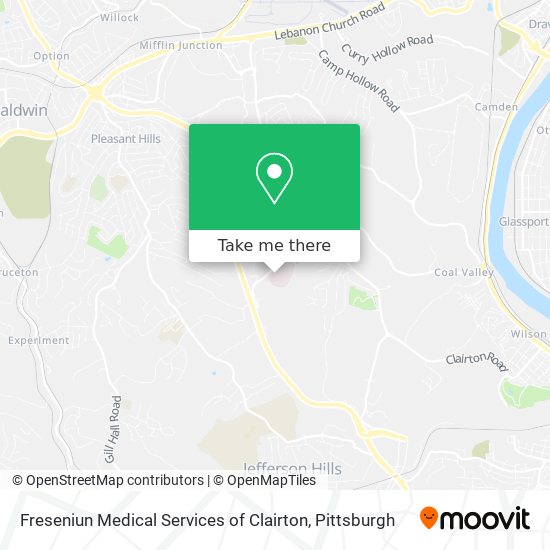 Mapa de Freseniun Medical Services of Clairton