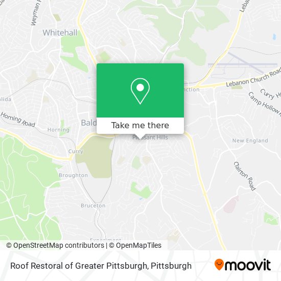 Roof Restoral of Greater Pittsburgh map