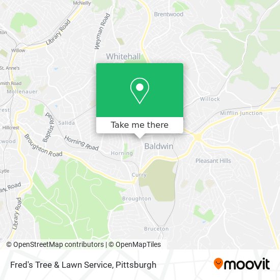 Fred's Tree & Lawn Service map