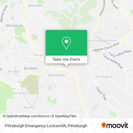 Pittsburgh Emergency Locksmith map