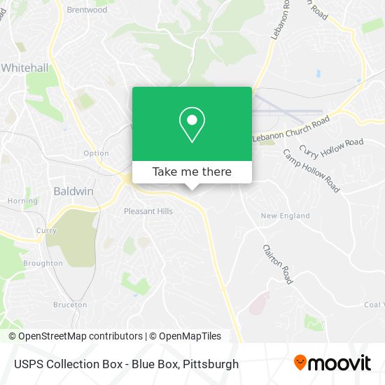 Mapa de USPS Collection Box - Blue Box