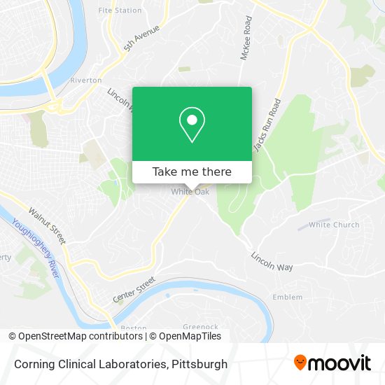 Corning Clinical Laboratories map