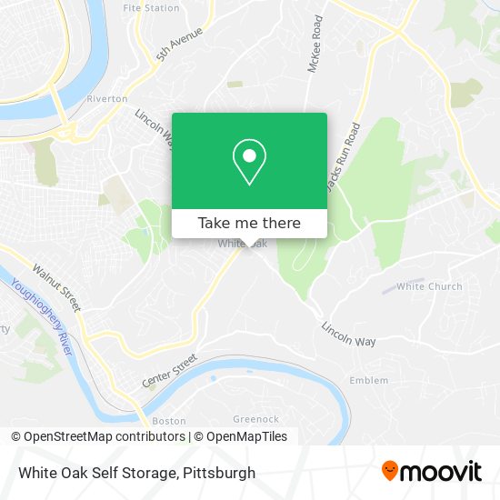 White Oak Self Storage map