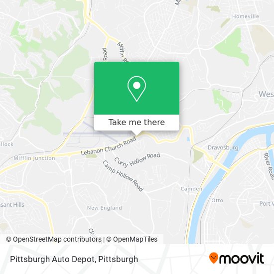 Mapa de Pittsburgh Auto Depot