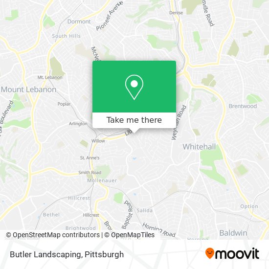 Butler Landscaping map