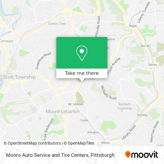 Mapa de Monro Auto Service and Tire Centers