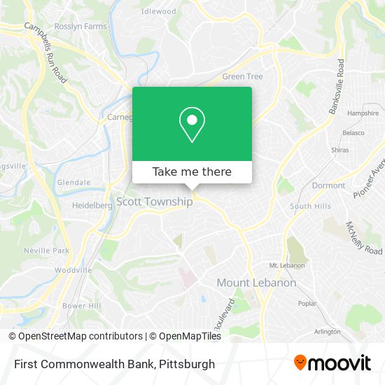 First Commonwealth Bank map