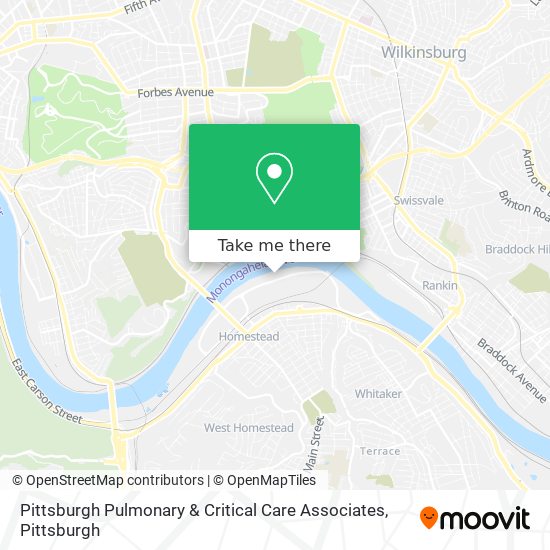 Mapa de Pittsburgh Pulmonary & Critical Care Associates
